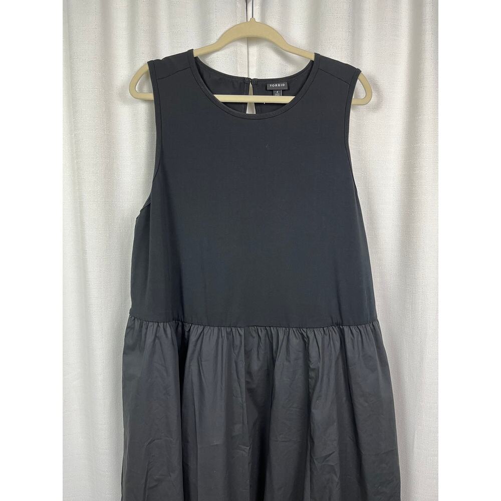 Torrid Black Knit&Cotton A Line Midi Dress Sz.4 - Picture 6 of 14